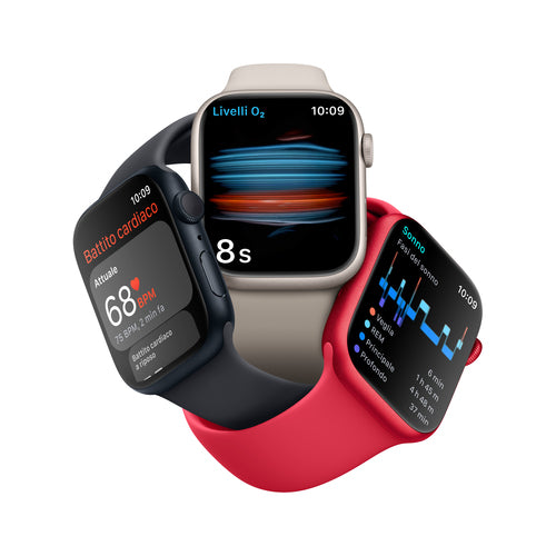 Apple Watch Serie 8 45mm | GPS | Cassa alluminio nera | Cinturino Beige - Ricondizionato