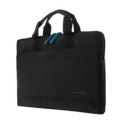 Smilza Borsa super slim in materiale tecnico con dettagli in contrasto 15" Nero